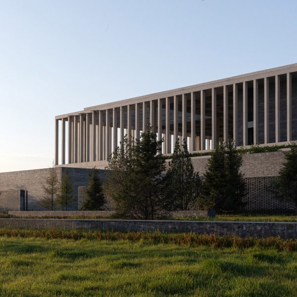 Facade of Ningwu Oatmeal Factory in China by JSPA Design