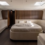 Bedroom of Y9 Yacht by Norm Architects