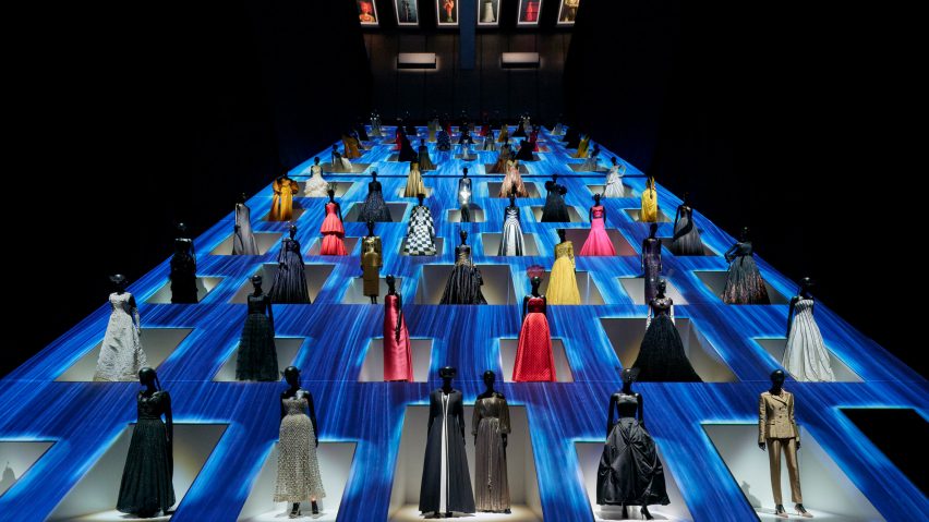 OMA-designed pyramidal staircase for Dior exhibition in Japan