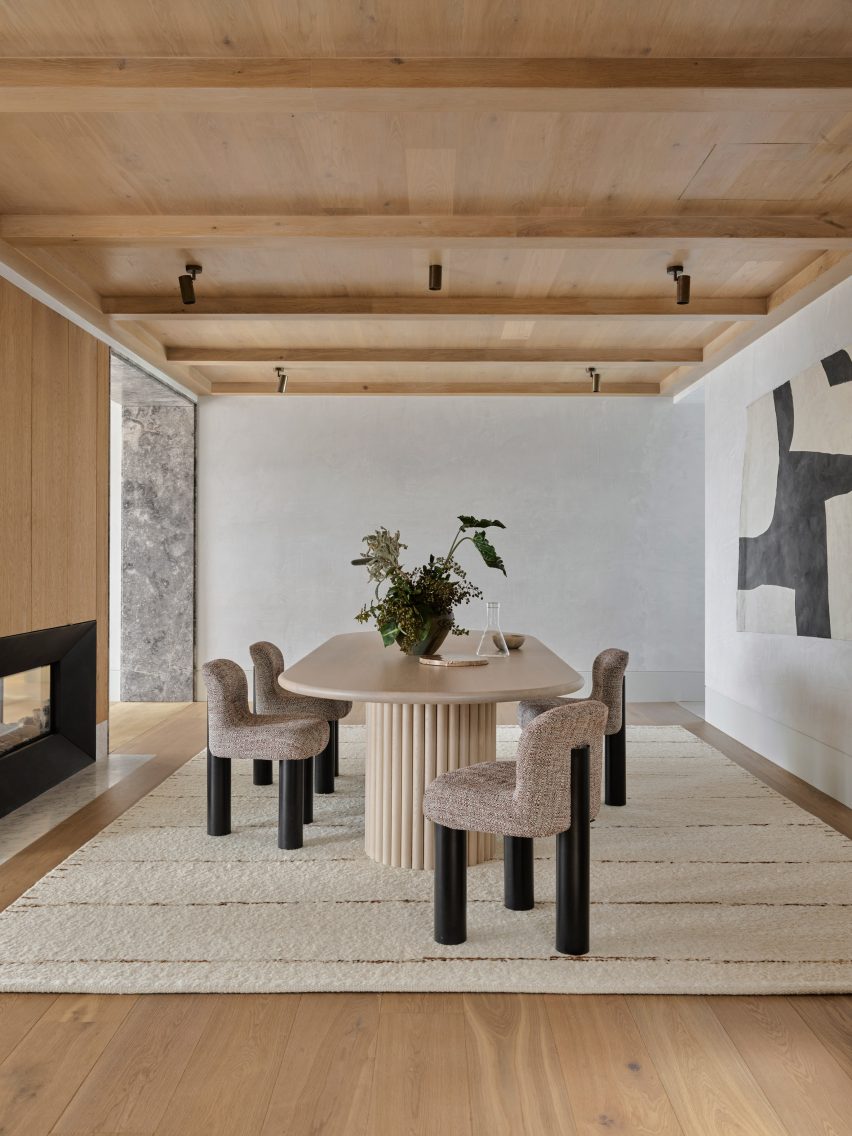 Dining room interior of Pacific House designed by Alexander & Co
