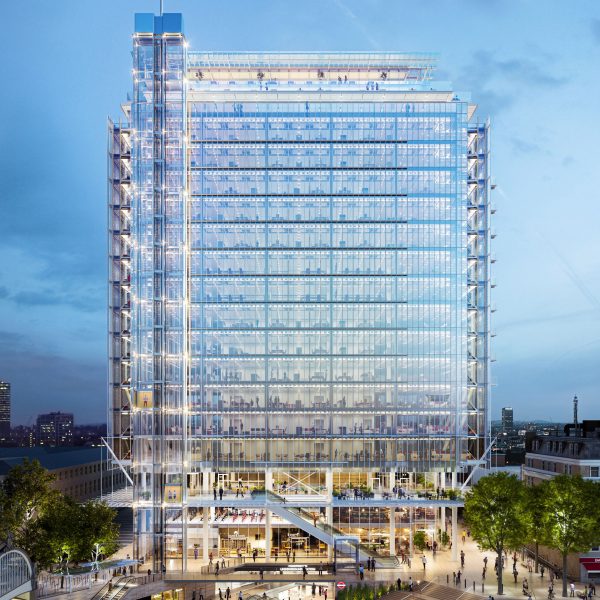 Render of Paddington Square, UK, by Renzo Piano