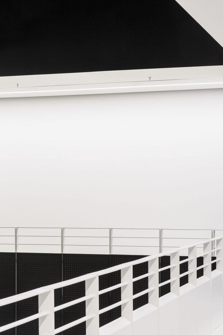 Detail of gallery area with railings