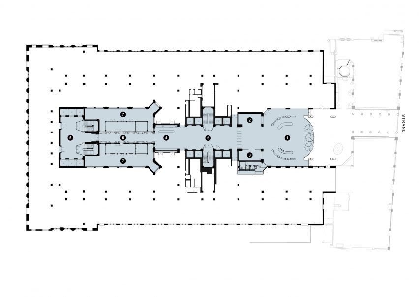 Ground floor plan of 80 the Strand