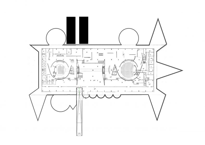 Plans for Castillo Congresso by Opposite Office, Brasília