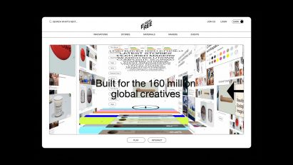 Homepage of PlasticFree materials platform by A Plastic Planet