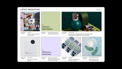 Screenshot of a website showing different editorial content about plastic alternatives