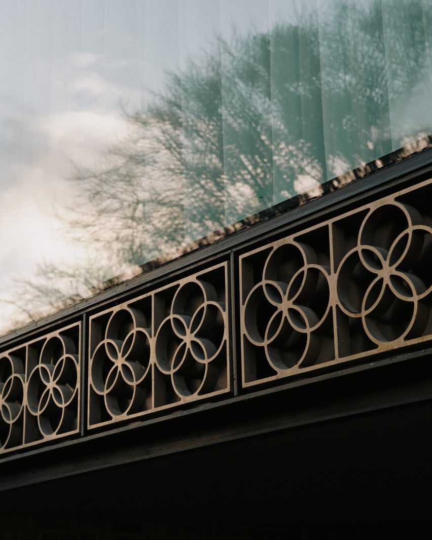 Ornamental tiles at Quatrefoil House by Hyde + Hyde