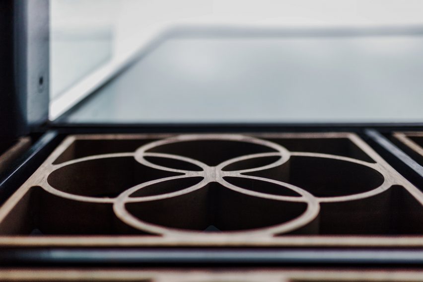 Ornamental tile at Quatrefoil House by Hyde + Hyde