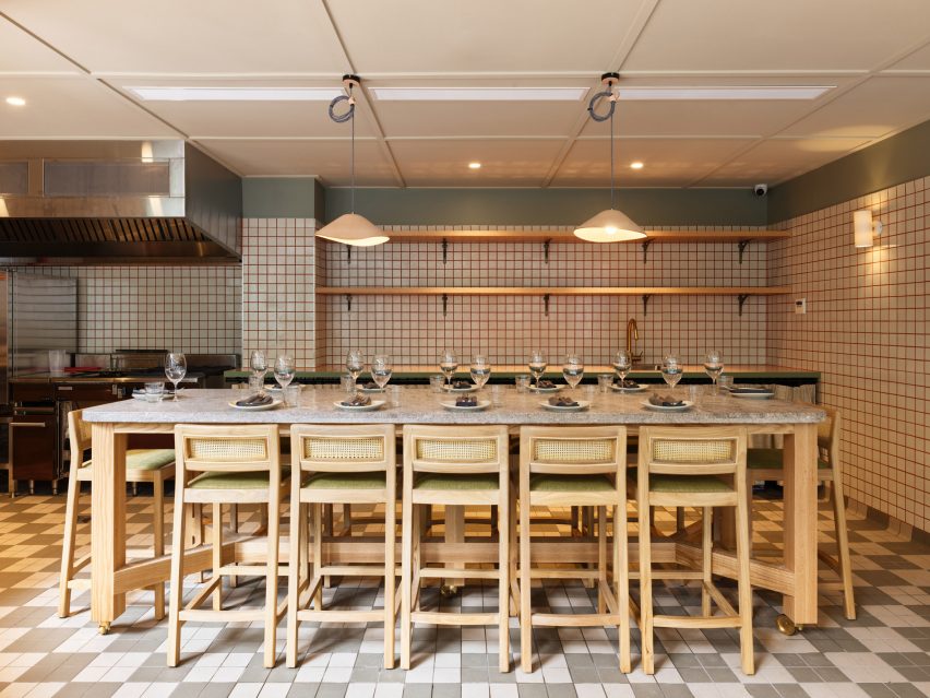 Interior of RAFI restaurant in Sydney, designed by Luchetti Krelle