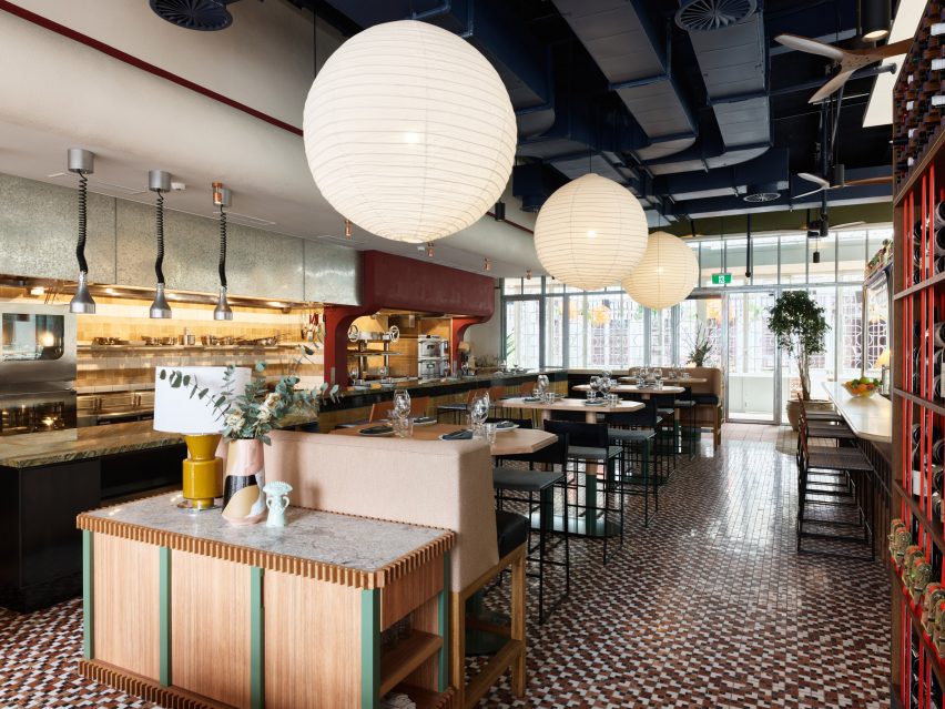 Interior of RAFI restaurant in Sydney, designed by Luchetti Krelle