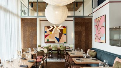 Interior of RAFI restaurant in Sydney, designed by Luchetti Krelle