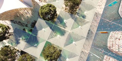 Render of solar canopy by Carlo Ratti, Italo Rota and Richard Burdett