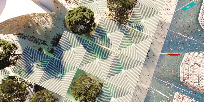 Render of Rome's bid for World Expo 2030 by Carlo Ratti, Italo Rota and Richard Burdett