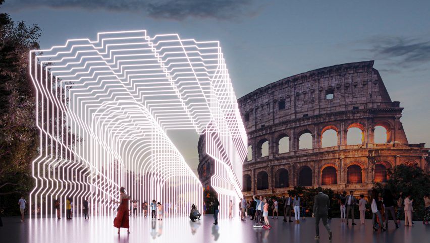 Render of Rome's bid for World Expo 2030 by Carlo Ratti, Italo Rota and Richard Burdett