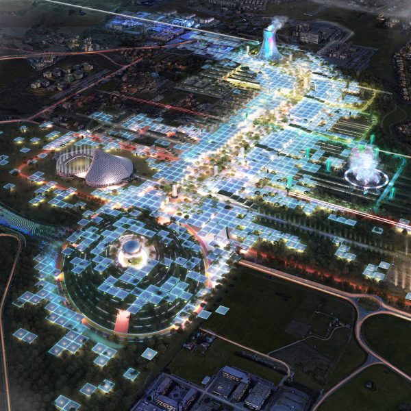 Aerial render of Rome's bid for World Expo 2030 by Carlo Ratti, Italo Rota and Richard Burdett