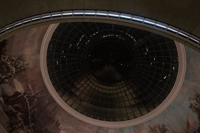 Interior image of the Bouse de Commerce at the Saint Laurent show