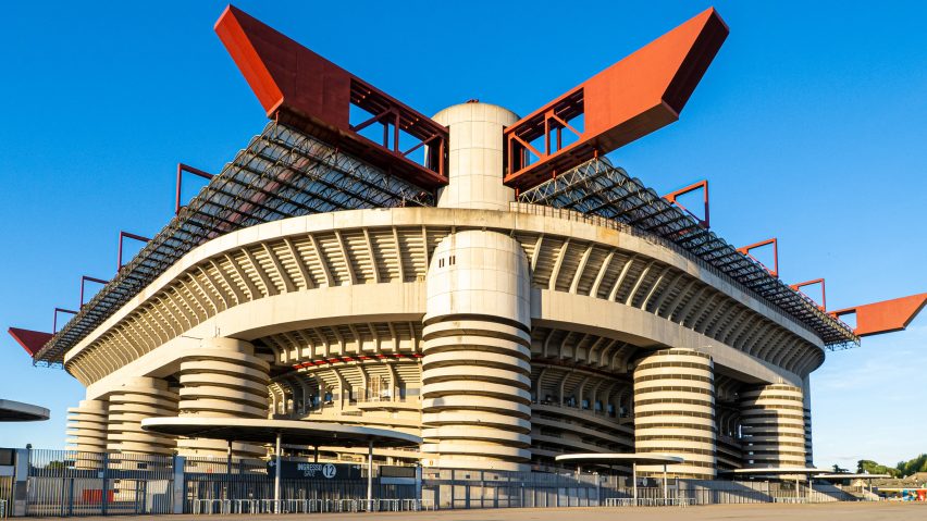 Exterior of the San Siro stadium in Milan
