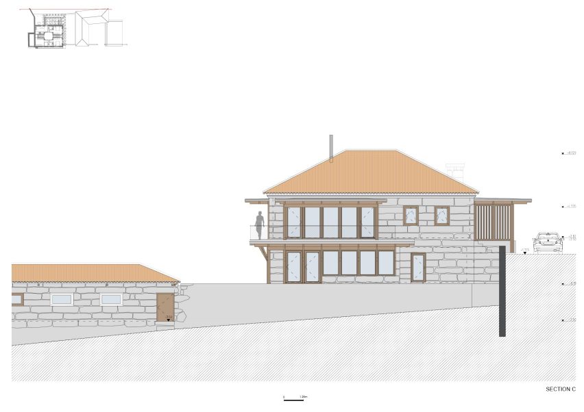 Section C, São Cosme House by Carlos Castanheira