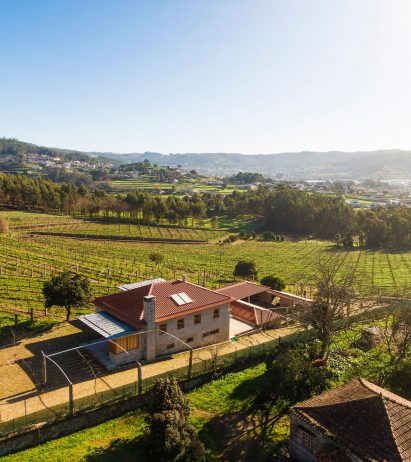 Aerial view of São Cosme House by Carlos Castanheira