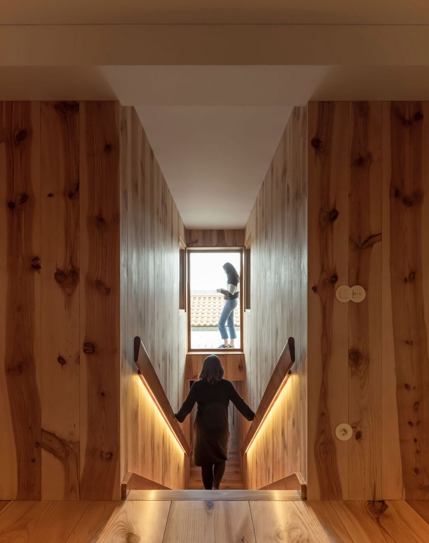 Staircase in São Cosme House by Carlos Castanheira