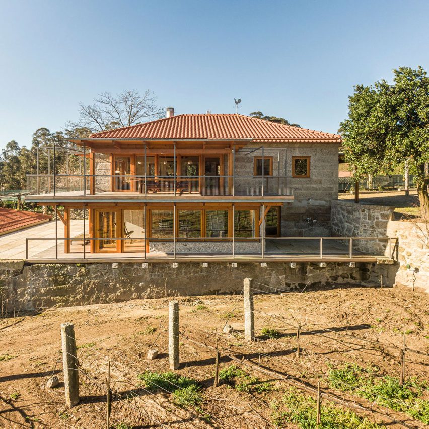 Facade of São Cosme House by Carlos Castanheira