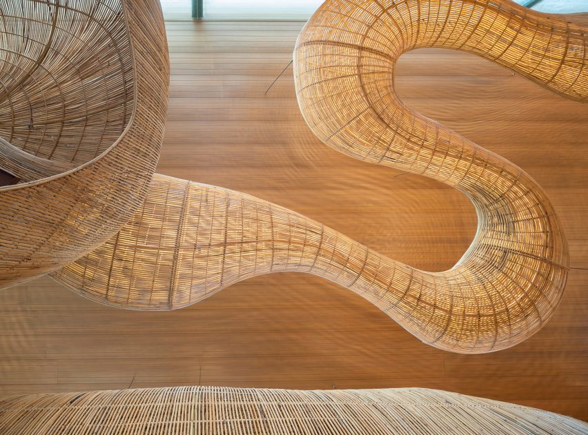 Gallery and rattan installation by Enter Projects Asia
