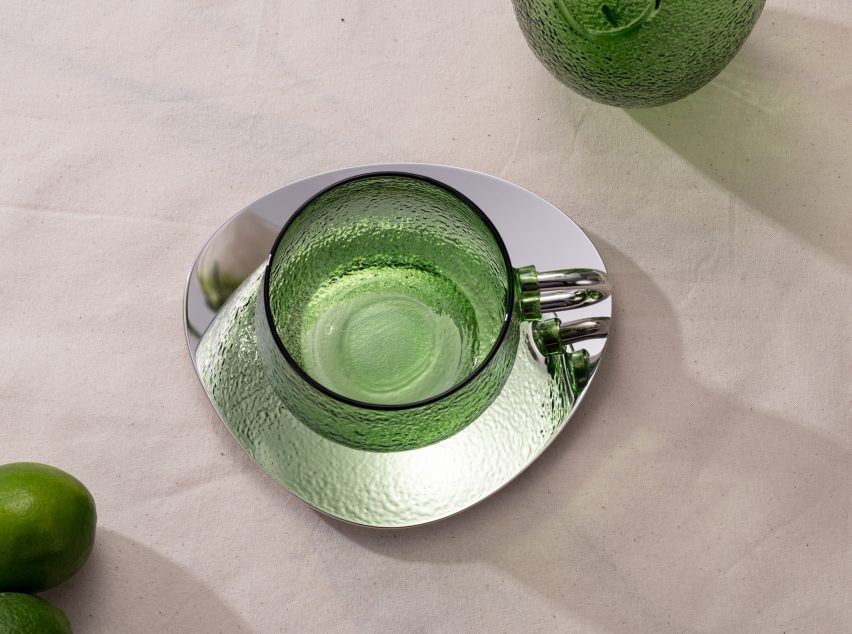 Slowly Rising coffee cup and saucer by Tickle Quo