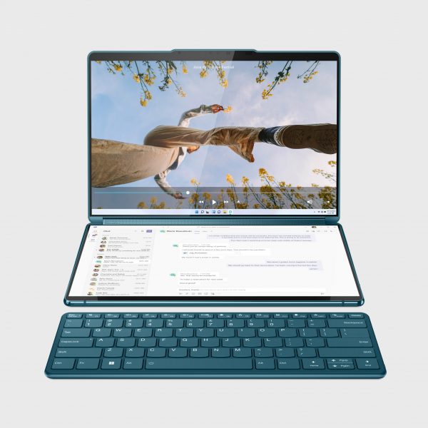 Dual-screen laptop and keyboard by Lenovo