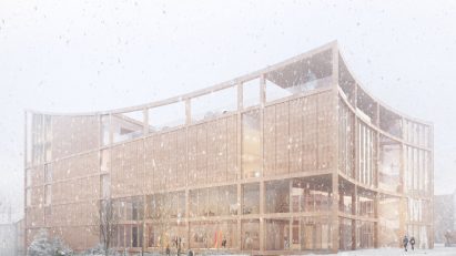Render of Lever Architecture's design for the Portland Museum of Art