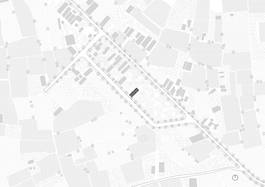 Site plan of a steel structure home by MIA Design Studio