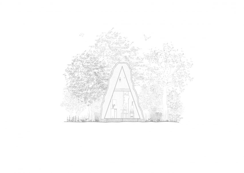 Section of Thérèse cabin in France by Bureau