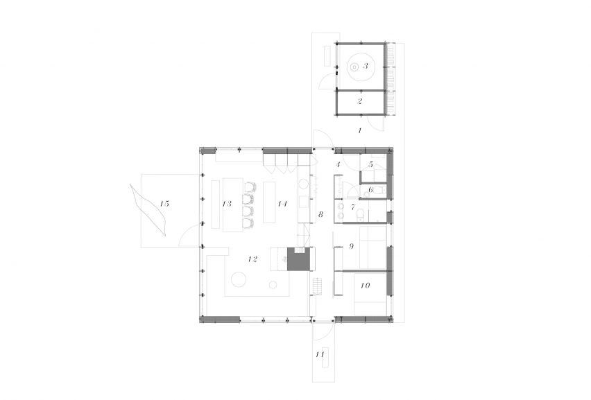 Ground floor plan of The Hat House