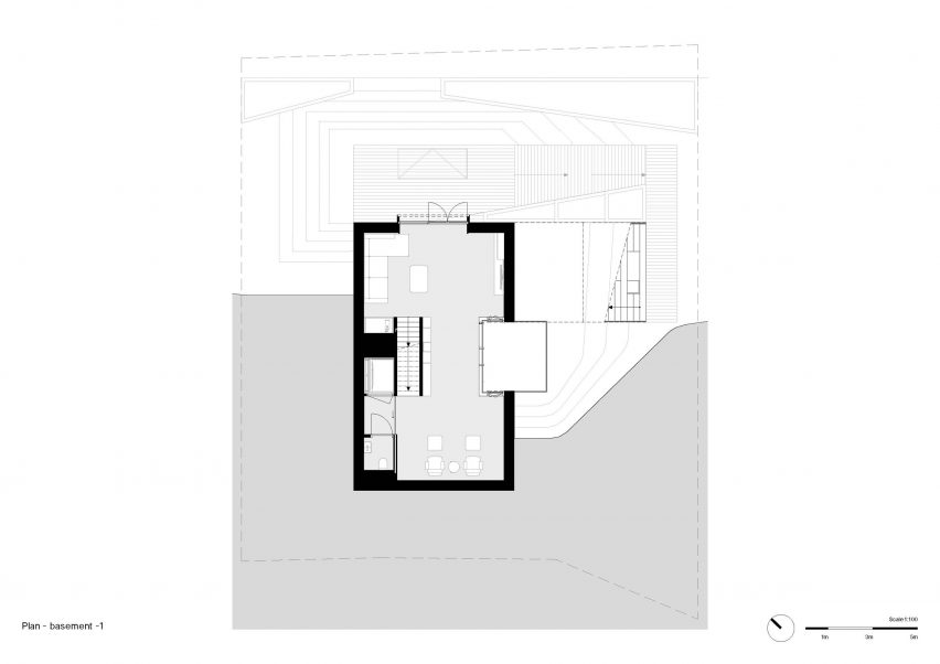 Basement plan of Villa BW by Mecanoo