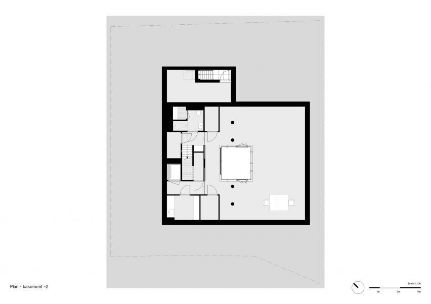 Basement plan of Villa BW by Mecanoo