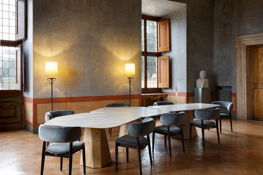 Salon Bleu in Villa Medici, home of the French Academy in Rome
