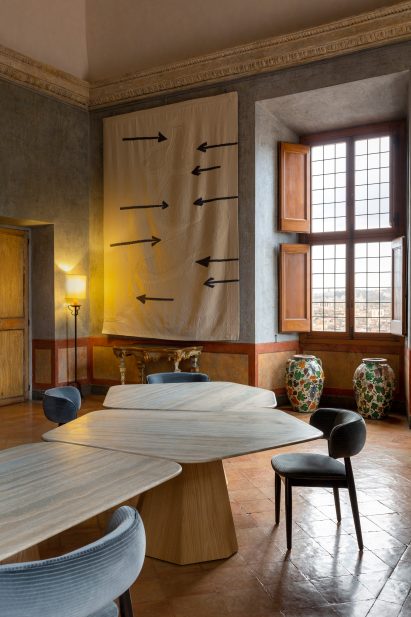Salon Bleu, home of the French Academy in Rome