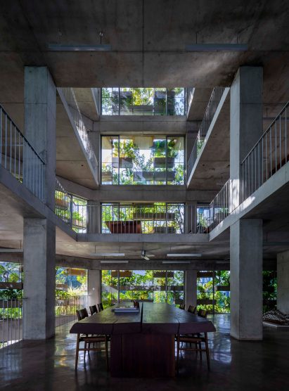 Interior image of the concrete office