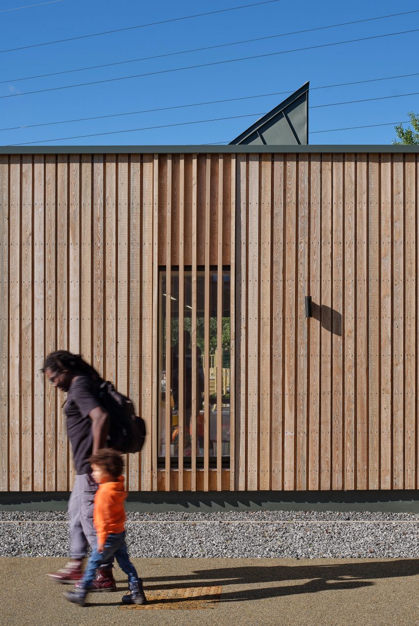 Exterior of Woodlands Day Nursery and Forest School by Feilden Clegg Bradley Studios