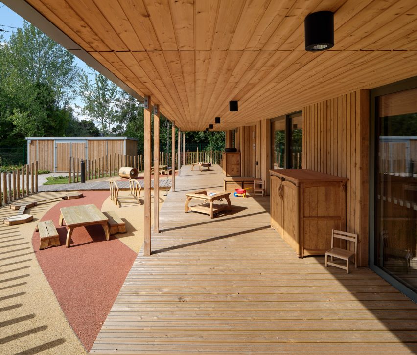Exterior of Woodlands Day Nursery and Forest School by Feilden Clegg Bradley Studios