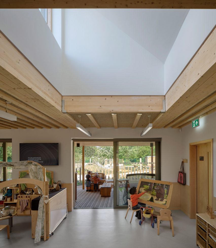 Interior of Woodlands Day Nursery and Forest School by Feilden Clegg Bradley Studios