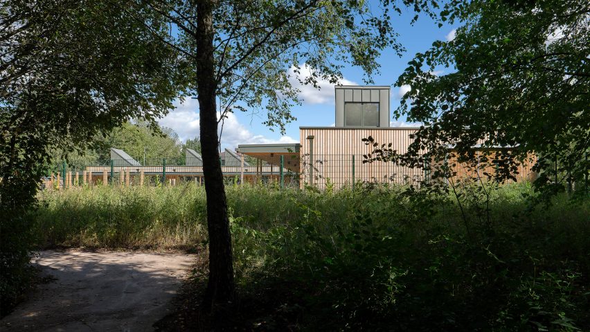 Exterior of Woodlands Day Nursery and Forest School by Feilden Clegg Bradley Studios