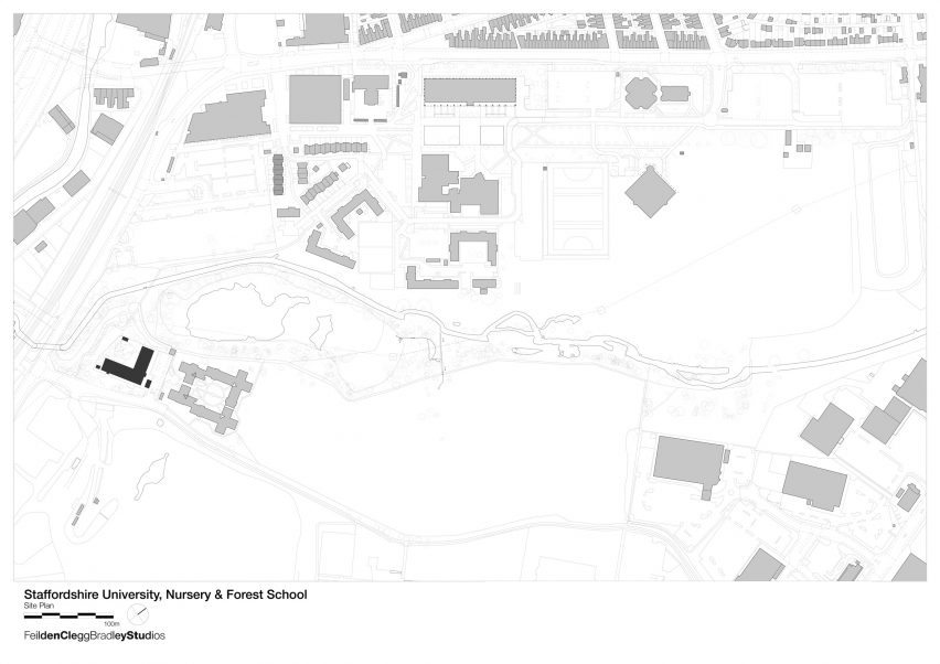 Site plan of Woodlands Day Nursery and Forest School by Feilden Clegg Bradley Studios