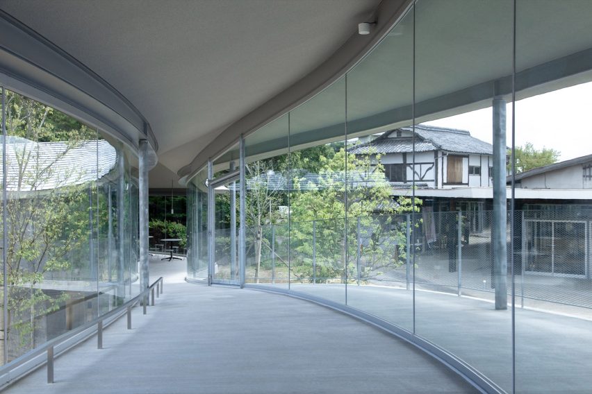 Yashima Mountaintop Park winding walkway in Japan by SUO
