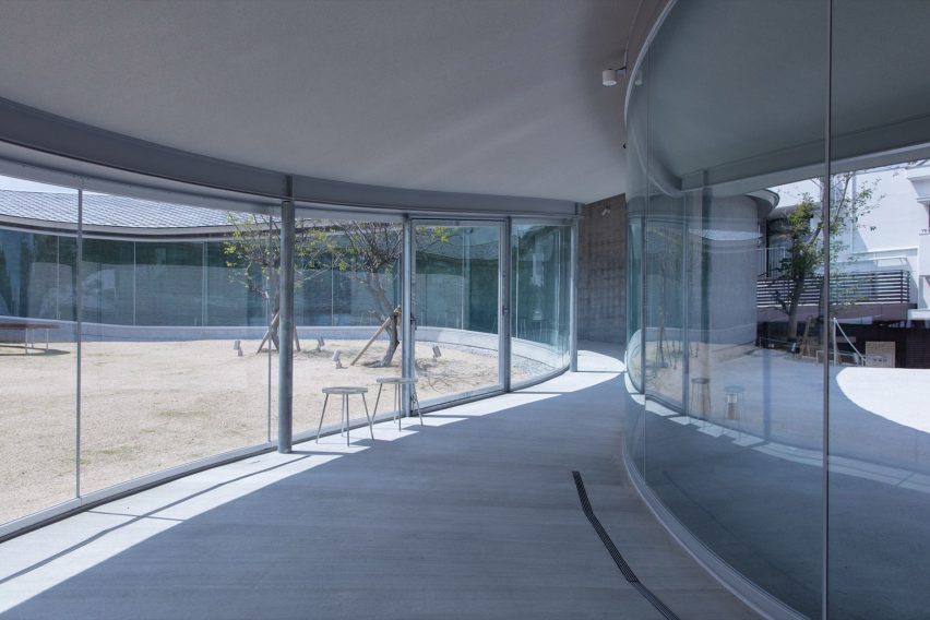 Yashima Mountaintop Park winding walkway in Japan by SUO
