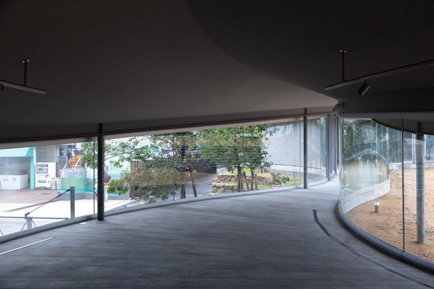 Yashima Mountaintop Park winding walkway in Japan by SUO