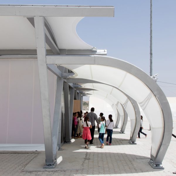 Zaha Hadid Architects unveils modular tent classrooms for refugees