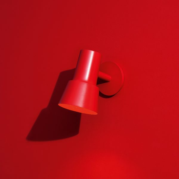 Red light on red wall