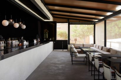 Bar located in screen porch