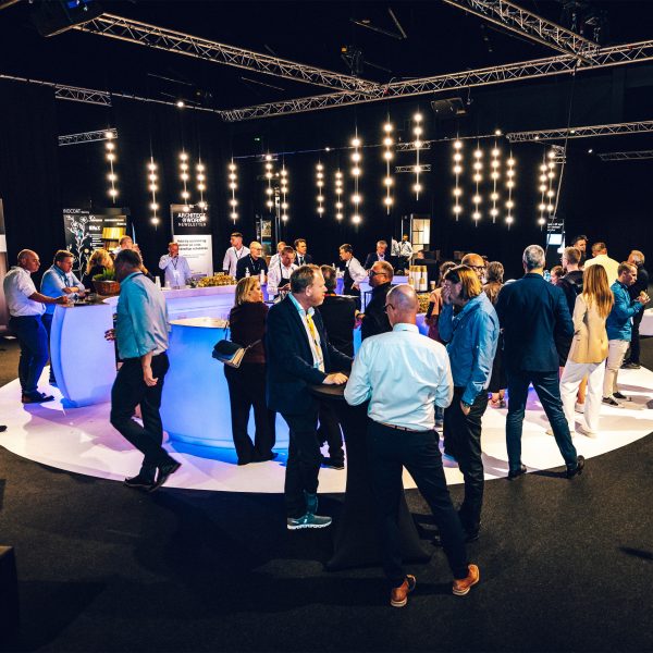 Photo of people at a trade show