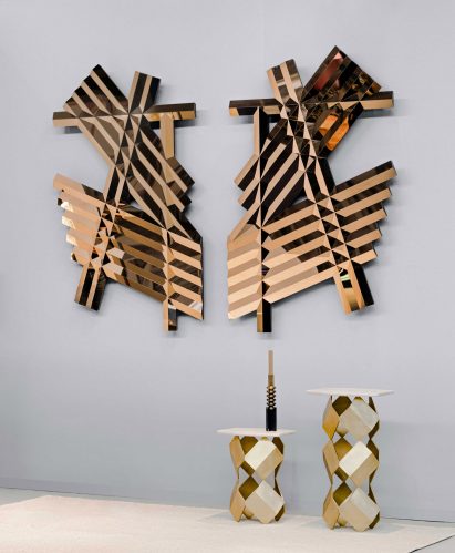 Mirrored design placed on the wall
